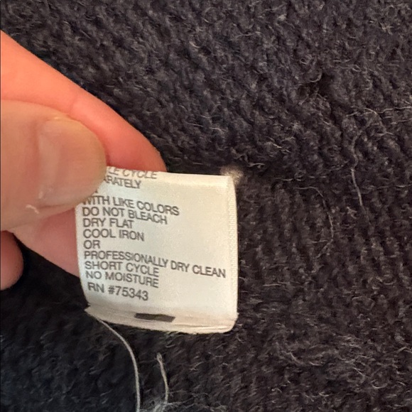 Berretti Charcoal Gray Acrylic Wool Blend Long Open Front Cardigan Size L - Picture 5 of 12